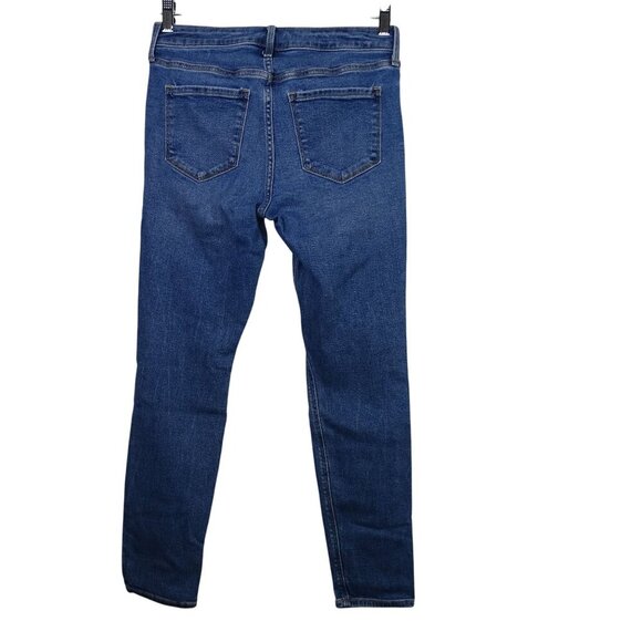 Old Navy Rockstar Super Skinny Mid-Rise Distressed Jeans Ripped Women Size 6 - Picture 3 of 10